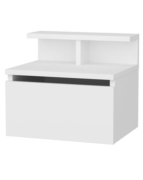 Table de nuit Alice blanche - 39.8x31.9x35 cm