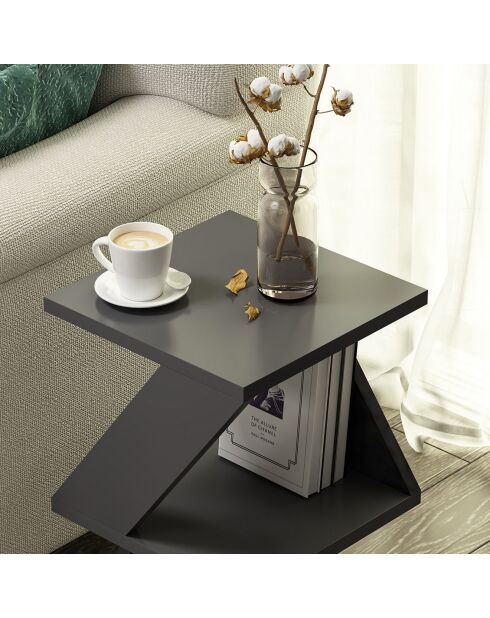 Table d'appoint Albéni anthracite - 30x50x30 cm