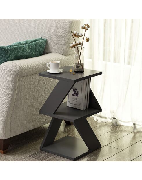 Table d'appoint Albéni anthracite - 30x50x30 cm
