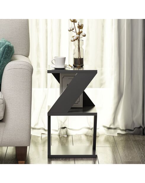 Table d'appoint Albéni anthracite - 30x50x30 cm