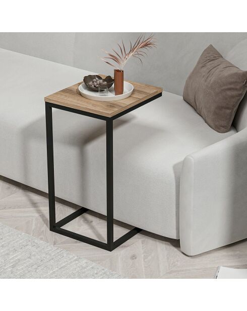 Table d'appoint Davin noyer - 35x65x40 cm