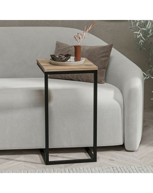 Table d'appoint Davin noyer - 35x65x40 cm