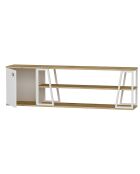 Meuble TV Lissa Dolapli chêne/blanc - 160x30x48.6 cm