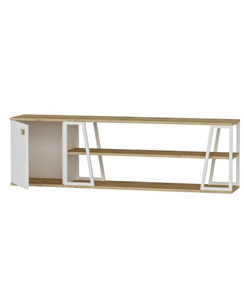 Meuble TV Lissa Dolapli chêne/blanc - 160x30x48.6 cm
