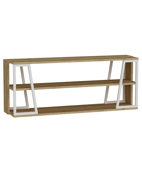 Meuble TV Lissa Rafli chêne/blanc - 123.6x30x48.6 cm
