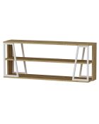 Meuble TV Lissa Rafli chêne/blanc - 123.6x30x48.6 cm