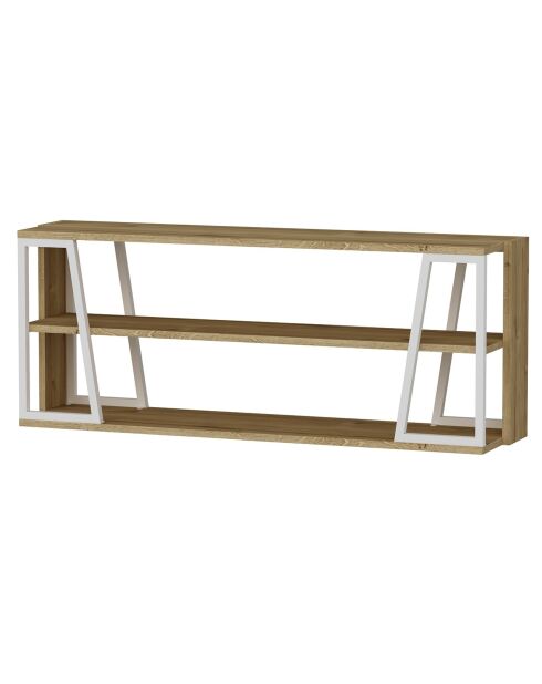 Meuble TV Lissa Rafli chêne/blanc - 123.6x30x48.6 cm
