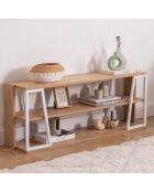 Meuble TV Lissa Rafli chêne/blanc - 123.6x30x48.6 cm