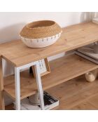 Meuble TV Lissa Rafli chêne/blanc - 123.6x30x48.6 cm