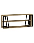 Meuble TV Lissa Rafli chêne/noir - 123.6x30x48.6 cm