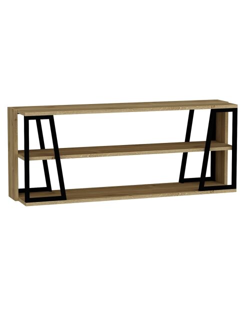 Meuble TV Lissa Rafli chêne/noir - 123.6x30x48.6 cm