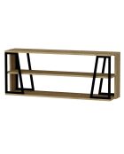Meuble TV Lissa Rafli chêne/noir - 123.6x30x48.6 cm