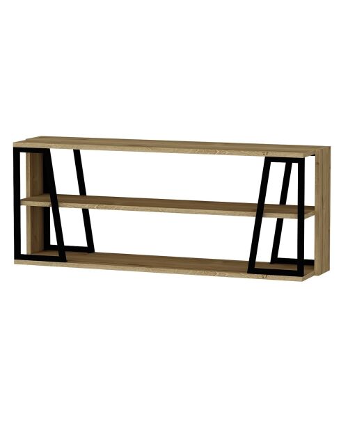 Meuble TV Lissa Rafli chêne/noir - 123.6x30x48.6 cm