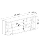 Meuble TV Lissa Rafli chêne/noir - 123.6x30x48.6 cm