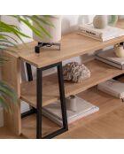 Meuble TV Lissa Rafli chêne/noir - 123.6x30x48.6 cm