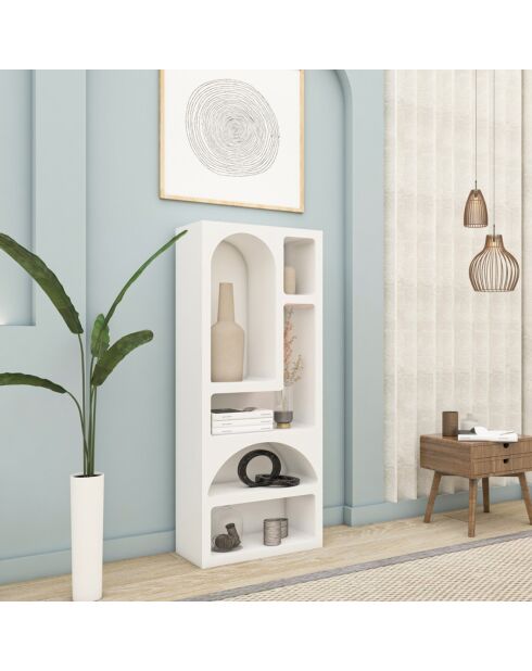 Étagère à livres Vénus blanche - 60x150x32 cm