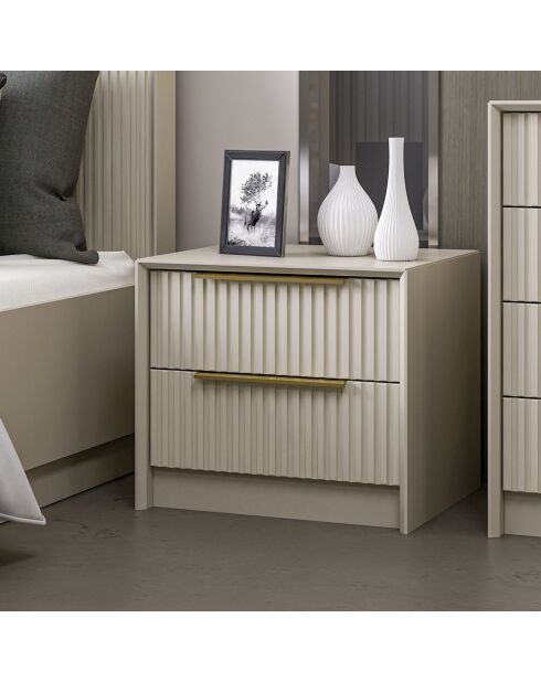 Nachtkastje Kale Luxe 7938 stone - 53x45x45 cm