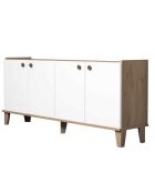 Console Sumer H3020 chêne/blanc - 180x77.8x41 cm