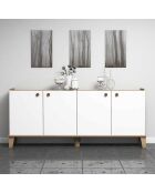 Console Sumer H3020 chêne/blanc - 180x77.8x41 cm