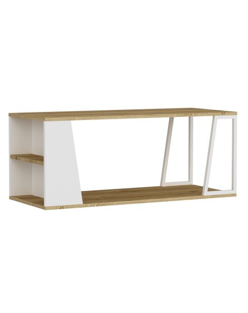 Table basse Lissa chêne/blanc - 120x50x48.6 cm