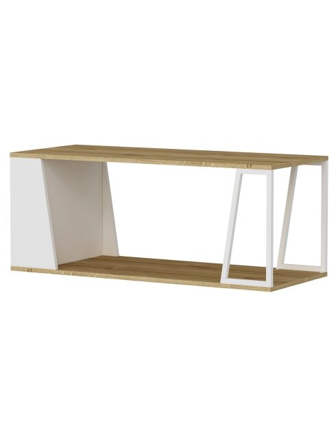Table basse Lissa chêne/blanc - 120x50x48.6 cm