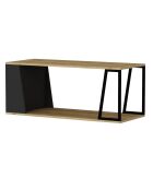 Table basse Lissa chêne/noir - 120x50x48.6 cm