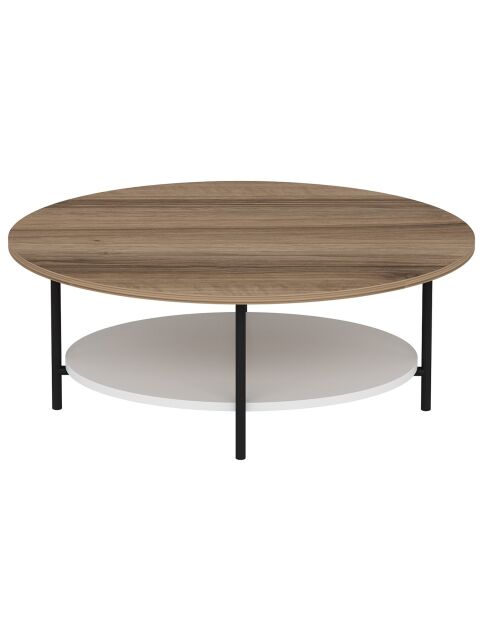 Élis salontafel eiken/wit - 90x36x60 cm