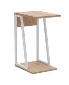 Table d'appoint Lissa chêne/blanc - 30x42x56.8 cm