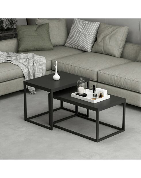 Mesa extraíble Léka negra - 72x45x37 cm