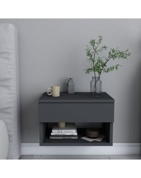 Table de nuit Jamot anthracite - 44.6x29x31.9 cm
