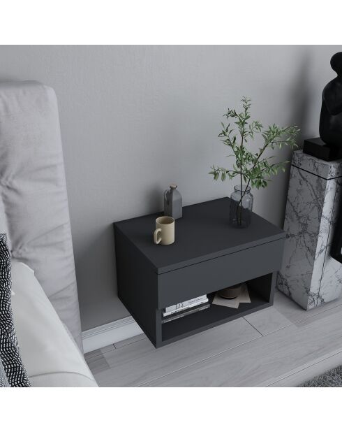 Table de nuit Jamot anthracite - 44.6x29x31.9 cm