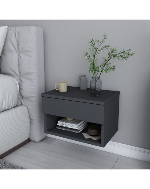 Table de nuit Jamot anthracite - 44.6x29x31.9 cm