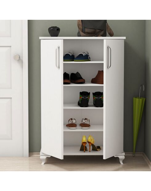 Meuble à chaussures Asta blanc -  72x100x32.5 cm