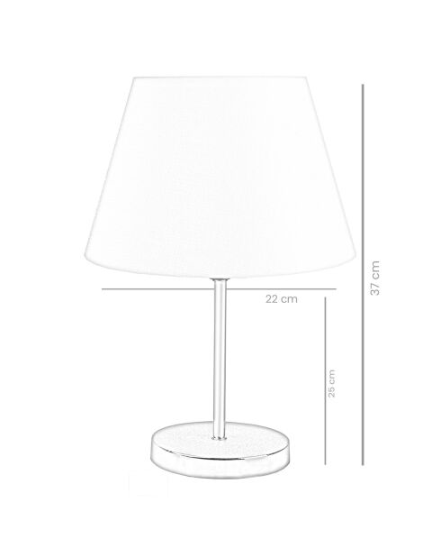 Lampe de table Ayd crème - D.22x12x37 cm