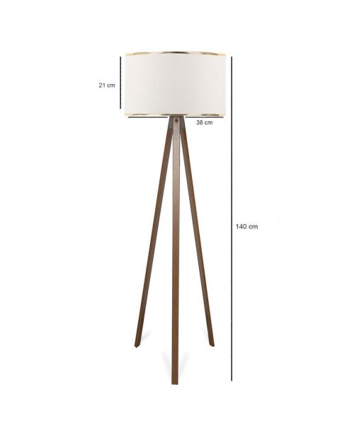 Lampadaire Ayd blanche - 21x38x140 cm