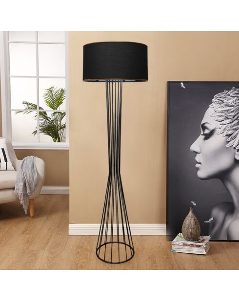 Lampadaire Ayd noire - 21x38x155 cm