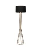 Lampadaire Ayd noir/doré - 21x38x155 cm
