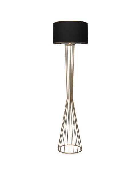 Lampadaire Ayd noir/doré - 21x38x155 cm