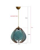 Suspension YL231 bleue - 30x25x70 cm