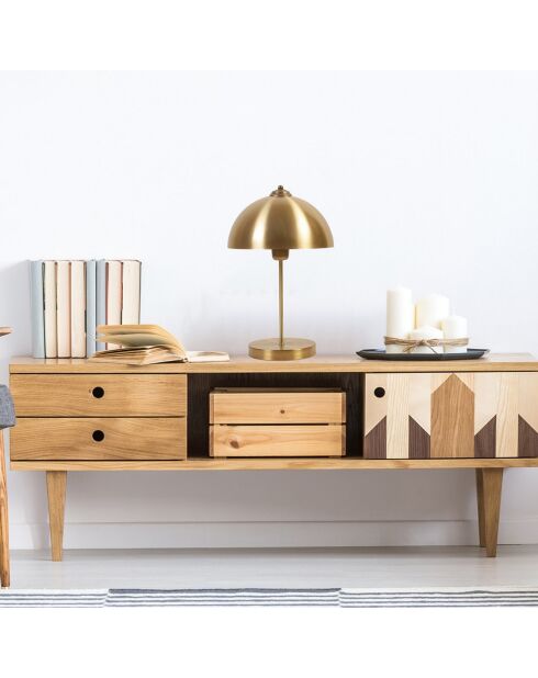 Lampe de table Lungo dorée - D.25x16x40 cm