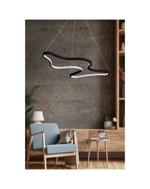 Lustre Ligo noir - 35x46x2 cm