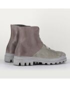 Boots en Cuir tressé multicolores