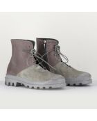Boots en Cuir tressé multicolores