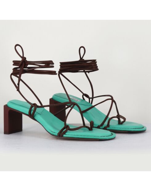 Alberta Green Ledersandalen - 6,5 cm Absatz