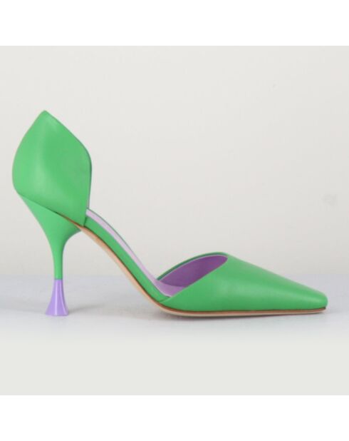 Escarpins en Cuir Holly Cris verts - Talon 8.5 cm