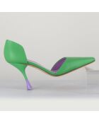 Escarpins en Cuir Holly Cris verts - Talon 8.5 cm