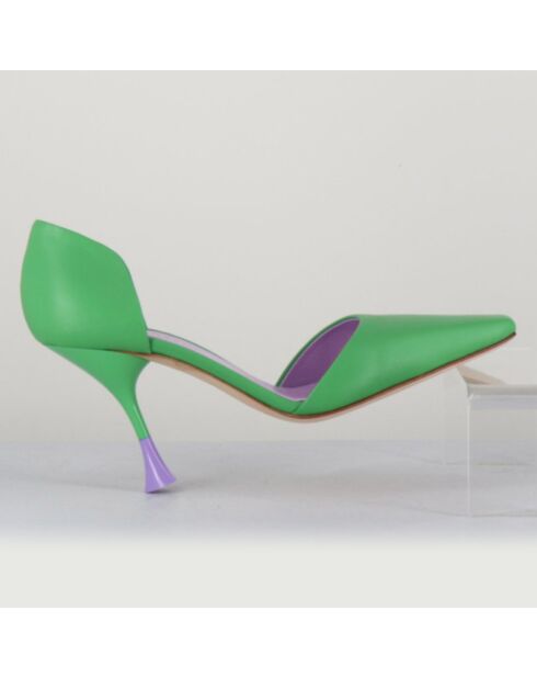 Escarpins en Cuir Holly Cris verts - Talon 8.5 cm