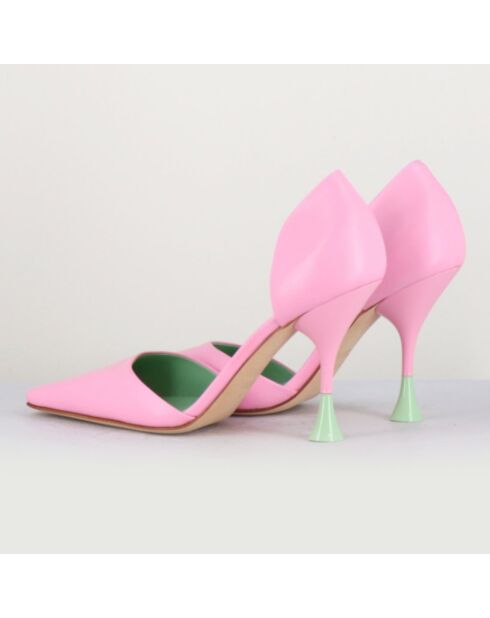 Escarpins en Cuir Holly Cris roses - Talon 8.5 cm