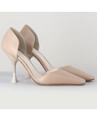 Escarpins en Cuir Holly Cris beiges - Talon 8.5 cm