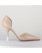 Escarpins en Cuir Holly Cris beiges - Talon 8.5 cm